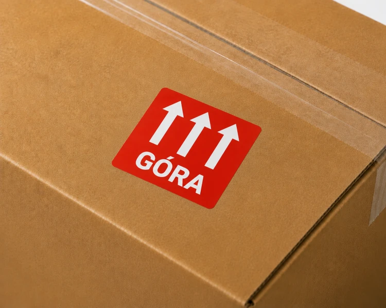 Etykiety GÓRA 8x8 cm czerwone z białym nadrukiem 100 sztuk.png