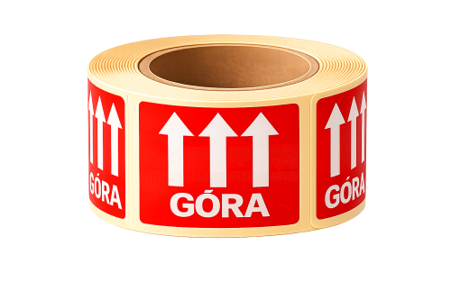 Etykieta z nadrukiem GÓRA.png