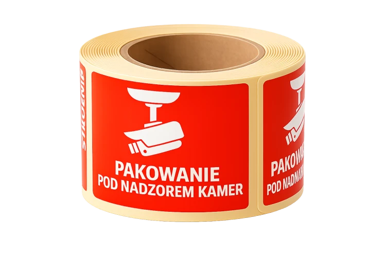 Etykieta z nadrukiem pakowane pod nadzorem kamer.png